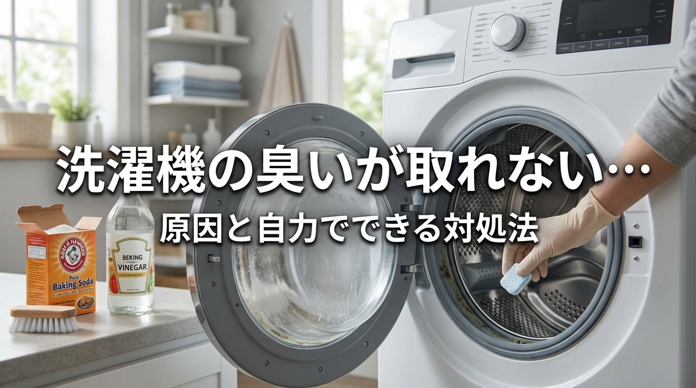 洗濯機の臭いが取れない…原因と自力でできる対処法