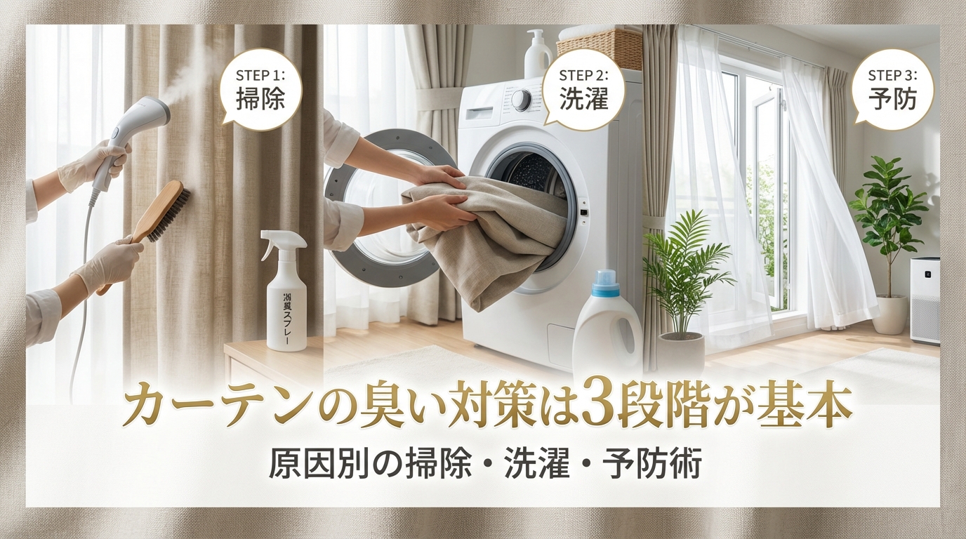 消臭しても臭いカーテンの原因と正しい対策