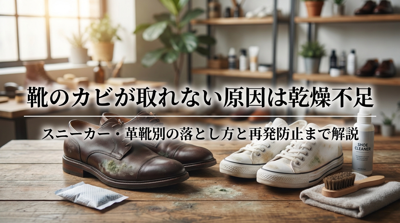 靴のカビが取れない原因は乾燥不足｜スニーカー・革靴別の落とし方と再発防止まで解説
