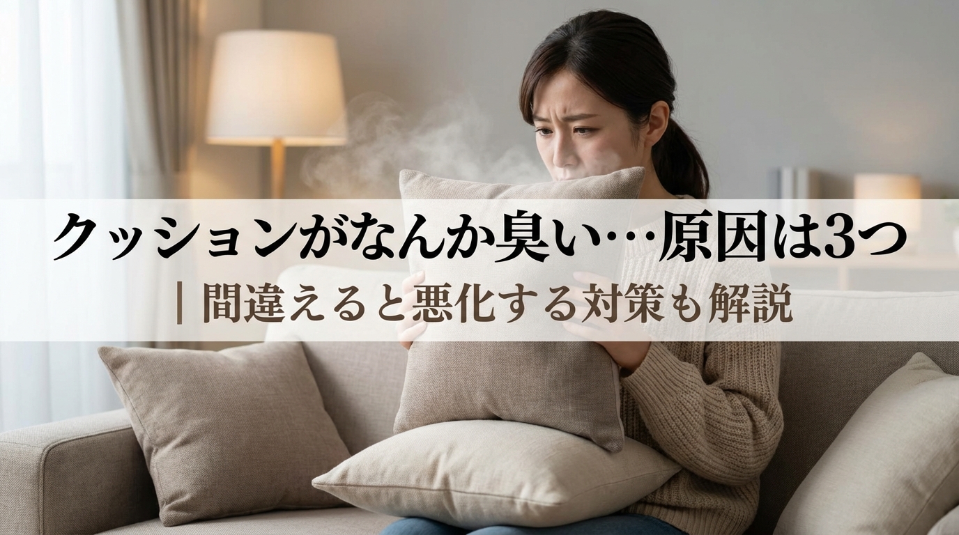 クッションがなんか臭い…原因は3つ|間違えると悪化する対策も解説