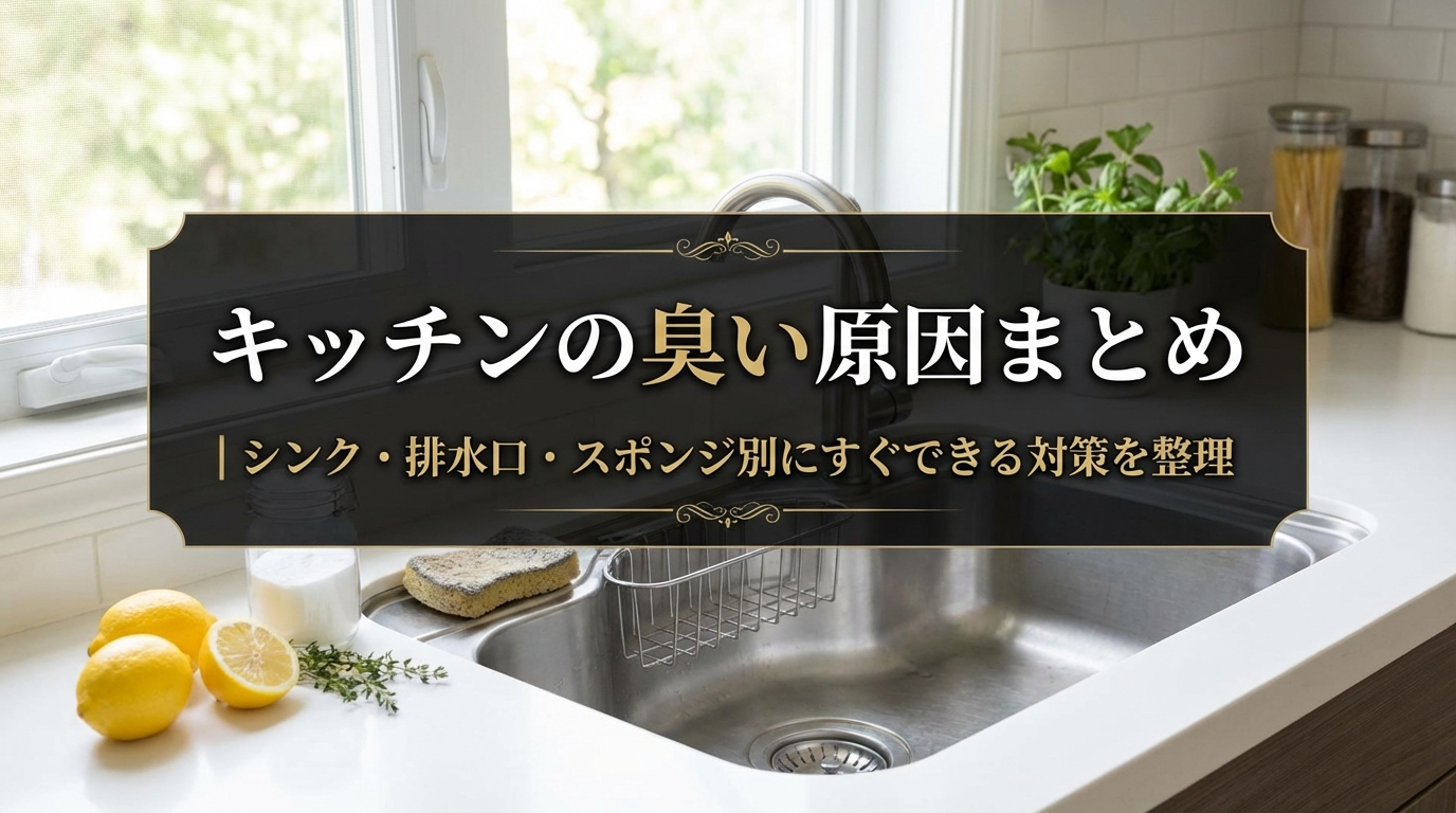 キッチンの臭い原因まとめ|シンク・排水口・スポンジ別にすぐできる対策を整理