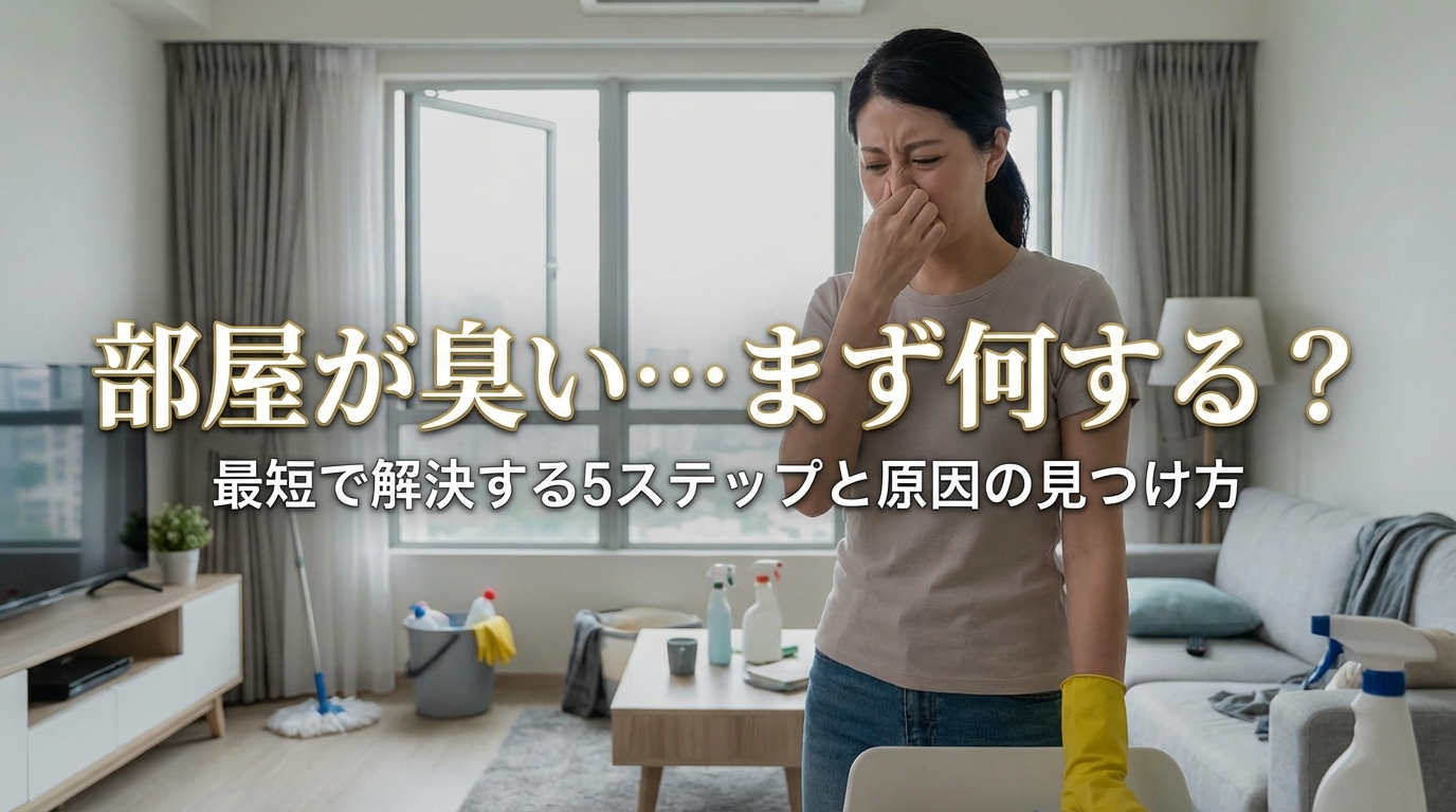 部屋が臭い…まず何する？最短で解決する5ステップと原因の見つけ方
