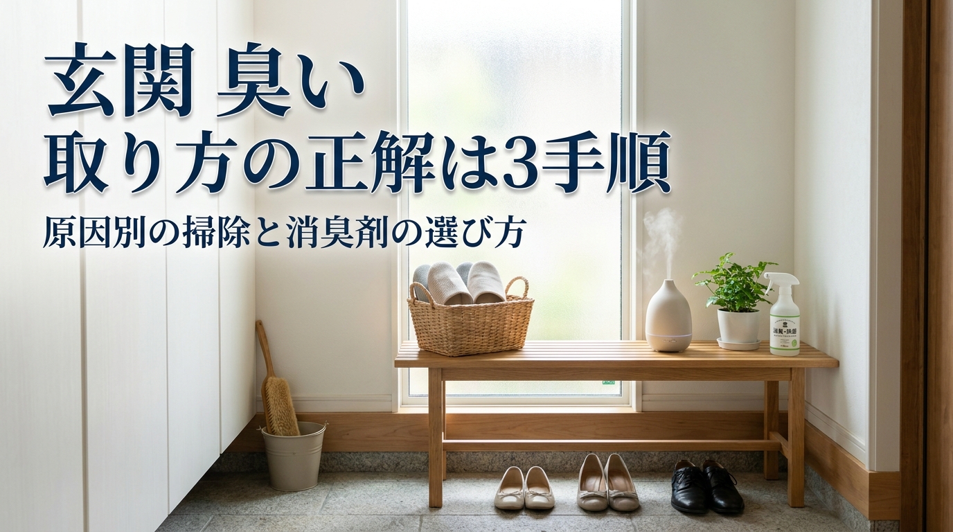玄関 臭い 取り方の正解は3手順|原因別の掃除と消臭剤の選び方