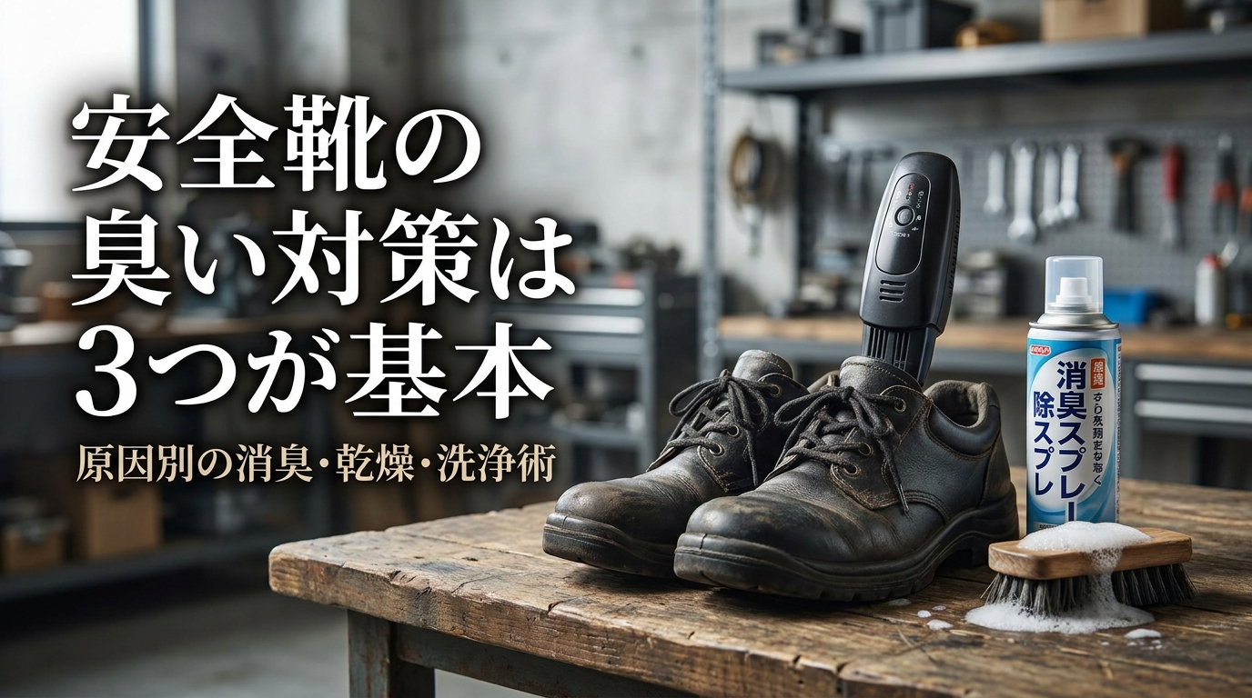 安全靴の臭い対策は3つが基本|原因別の消臭・乾燥・洗浄術