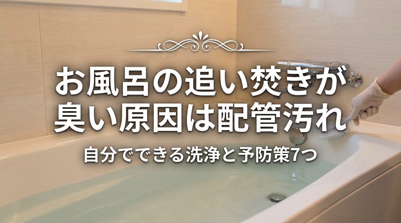 お風呂の追い焚きが臭い原因は配管汚れ|自分でできる洗浄と予防策7つ