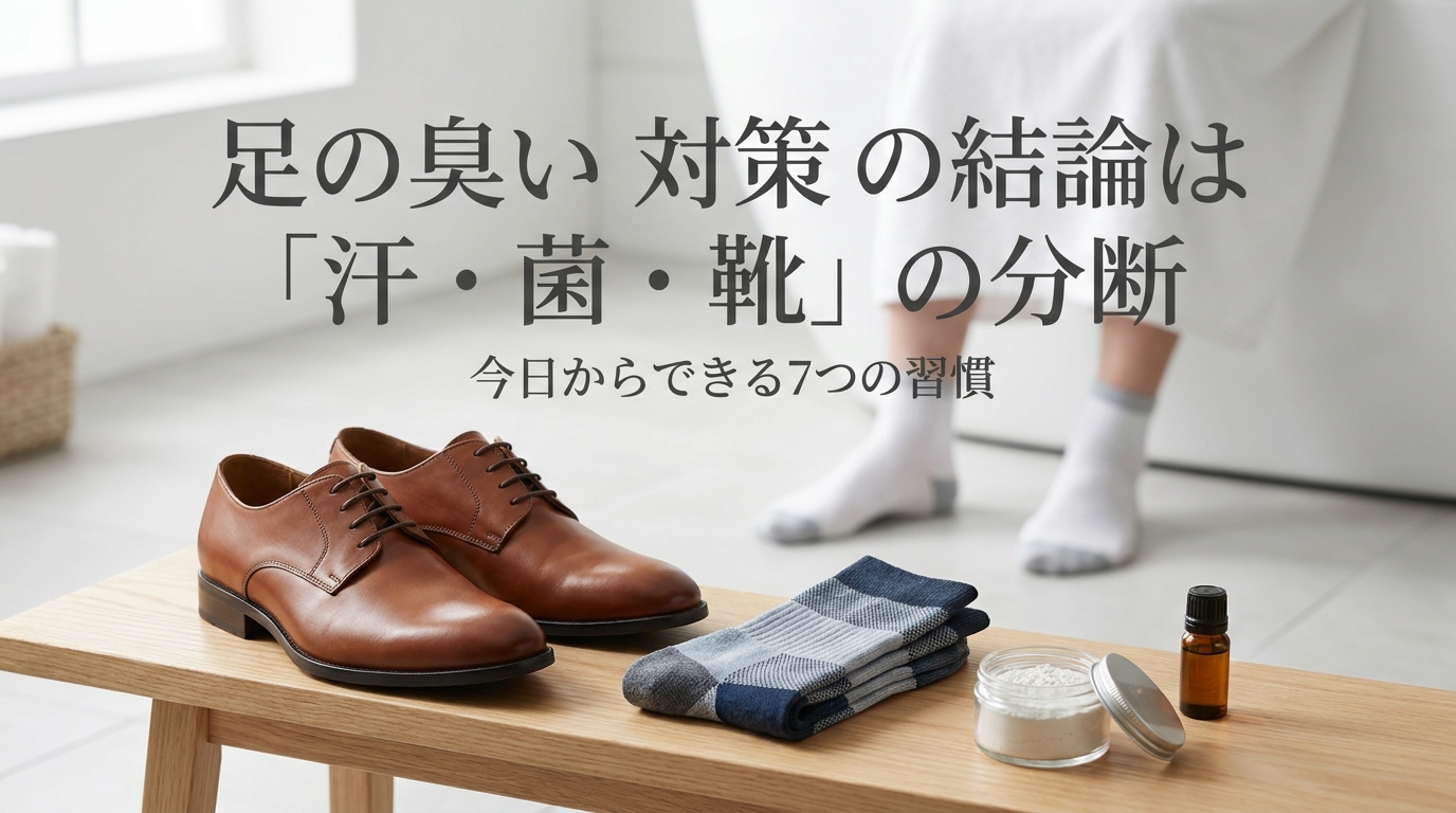 足の臭い 対策の結論は「汗・菌・靴」の分断｜今日からできる7つの習慣