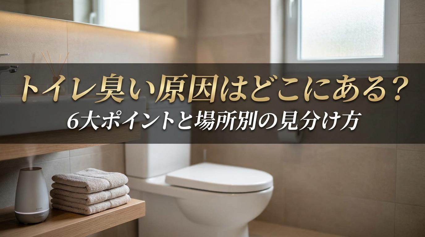 トイレ臭い原因はどこにある?6大ポイントと場所別の見分け方
