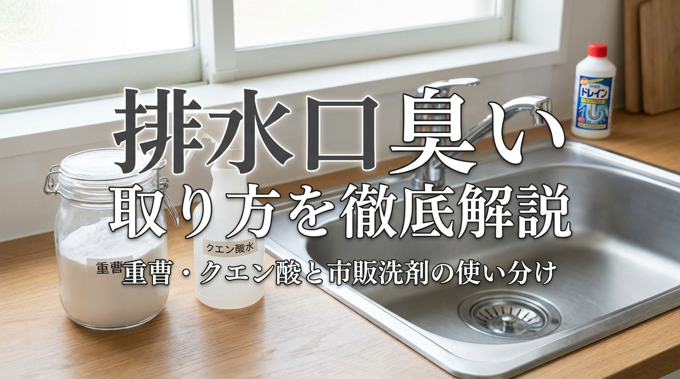 排水口 臭い 取り方を徹底解説｜重曹・クエン酸と市販洗剤の使い分け