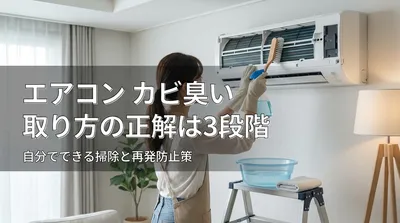 エアコンがカビ臭い時の取り方の正解は3段階｜自分でできる掃除と再発防止策
